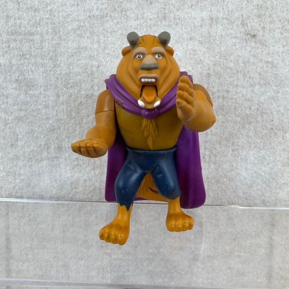 Disney Beauty and the Beast Figure Purple Cape McDonalds Vintage Toy